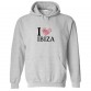 I Love Ibiza Classic Unisex Kids and Adults Pullover Hoodie for Beach Lovers
